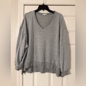 Z Supply Light Gray V-Neck Sweater